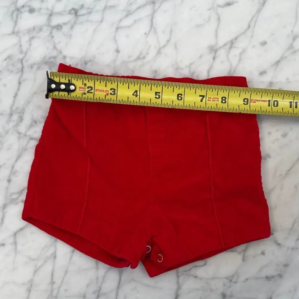 Toddler Sz 18 Mo/2T Red Velour Shorts